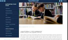 
							         Uniform & Equipment - Wilmington Grammar School for Boys								  
							    