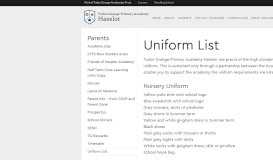 
							         Uniform List – Tudor Grange Primary Academy Haselor								  
							    