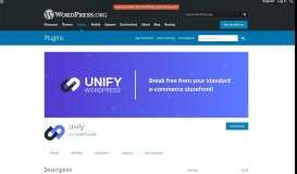 
							         Unify – WordPress plugin | WordPress.org								  
							    