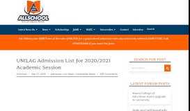 
							         UNILAG Admission List 2018/19 Session is Out [First Batch]								  
							    
