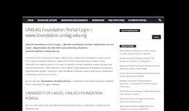 
							         UNILAG Foundation Portal Login | www.foundation ... - Eduloaded								  
							    