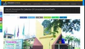
							         UNILAG Procedure For Collection Of Convocation Gown/Outfit ...								  
							    