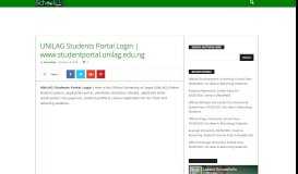 
							         UNILAG Students Portal Login | www.studentportal.unilag.edu.ng ...								  
							    