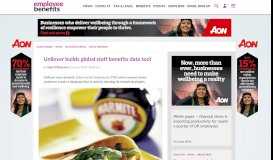 
							         Unilever builds global staff benefits data tool - Employee Benefits								  
							    