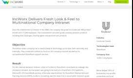 
							         Unilever - IncWorx SharePoint Consulting								  
							    