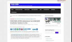 
							         UNILORIN JUPEB Admission List 2018/2019 Academic Session Is Out ...								  
							    