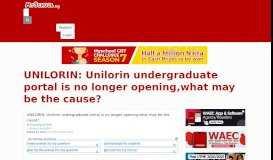 
							         UNILORIN: Unilorin undergraduate portal is no longer opening,what ...								  
							    