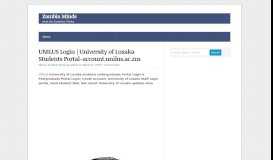 
							         UNILUS Login | University of Lusaka Students Portal-account.unilus ...								  
							    