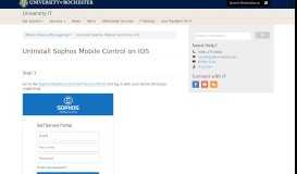 
							         Uninstall Sophos Mobile Control on iOS - University IT								  
							    