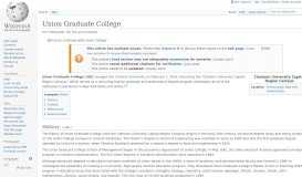 
							         Union Graduate College - Wikipedia								  
							    