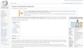 
							         Union of Jewish Students - Wikipedia								  
							    