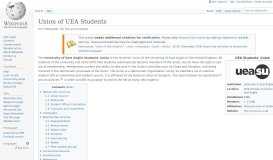 
							         Union of UEA Students - Wikipedia								  
							    