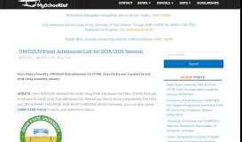 
							         UNIOSUN Final Admission List for 2018/2019 Session - MySchoolGist								  
							    