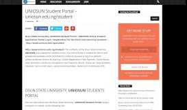 
							         UNIOSUN Student Portal – uniosun.edu.ng/student - Eduinformant								  
							    