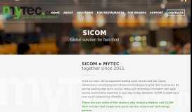 
							         Unique solution for fast-food restaurants:SICOM - Mytec								  
							    