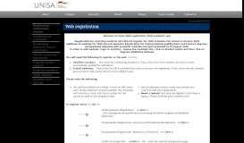 
							         Unisa online - Web registration								  
							    