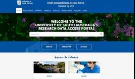
							         UniSA Research Data Access Portal								  
							    