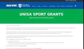 
							         UniSA Sport Grants								  
							    