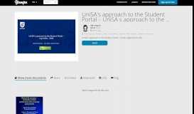 
							         UniSA's approach to the Student Portal – UniSA s approach to ...								  
							    
