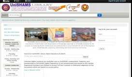
							         UniSHAMS Online Public Access catalog								  
							    