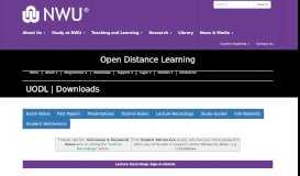 
							         Unit for Open distance Learning | Multi-Media - Distance | NWU								  
							    
