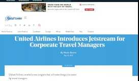 
							         United Airlines Introduces Jetstream | Global Traveler								  
							    