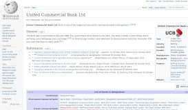 
							         United Commercial Bank Ltd - Wikipedia								  
							    