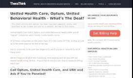
							         United Health Care, Optum, United Behavioral Health - What's The ...								  
							    