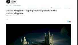 
							         United Kingdom - top 5 property portals in the United Kingdom - FBW								  
							    