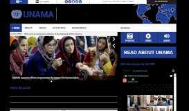 
							         United Nations Assistance Mission in Afghanistan: UNAMA								  
							    