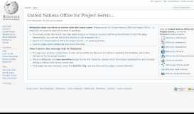 
							         United Nations Office for Project Services - Wikipedia								  
							    