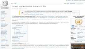 
							         United Nations Postal Administration - Wikipedia								  
							    