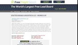 
							         UNITED ROAD LOGISTICS LLC, ROMULUS								  
							    