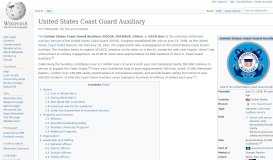 
							         United States Coast Guard Auxiliary - Wikipedia								  
							    