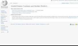 
							         United States Customs and Border Protection – Wikipedia								  
							    