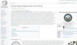 
							         United States Department of the Navy - Wikipedia								  
							    