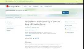 
							         United States National Library of Medicine Drug Information Portal ...								  
							    