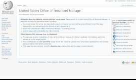
							         United States Office of Personnel Management - Wikipedia								  
							    