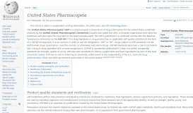 
							         United States Pharmacopeia - Wikipedia								  
							    