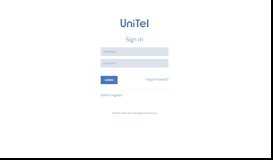 
							         UniTel Customer Portal Login								  
							    