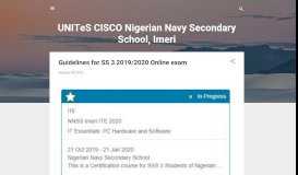
							         UNITeS CISCO Nigerian Navy Secondary School, Imeri								  
							    