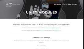 
							         Unity — Leap Motion Developer								  
							    