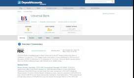 
							         Universal Bank Reviews and Rates - California								  
							    