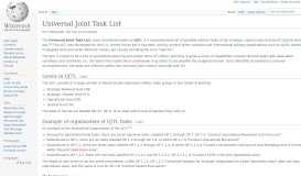 
							         Universal Joint Task List - Wikipedia								  
							    