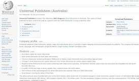 
							         Universal Publishers (Australia) - Wikipedia								  
							    