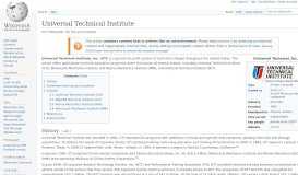 
							         Universal Technical Institute - Wikipedia								  
							    