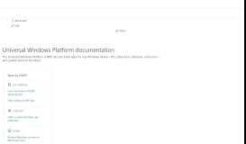 
							         Universal Windows Platform (UWP) app ... - Microsoft Developer								  
							    