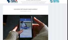 
							         Universe app makes Sakai mobile - SNG - Student News Grid								  
							    