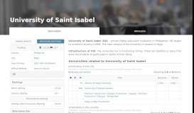 
							         Universidad de Santa Isabel | Admission | Tuition | University - UniPage								  
							    