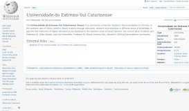 
							         Universidade do Extremo Sul Catarinense - Wikipedia								  
							    